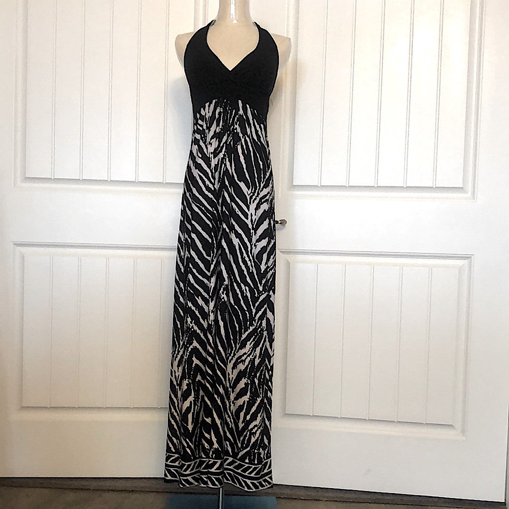 Zebra halter dress